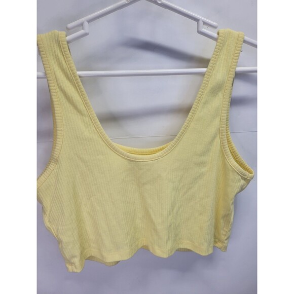 Double Zero Women's Soft Knit Workout Top Muscle Tank Top Crop Top Size L - Picture 3 of 9